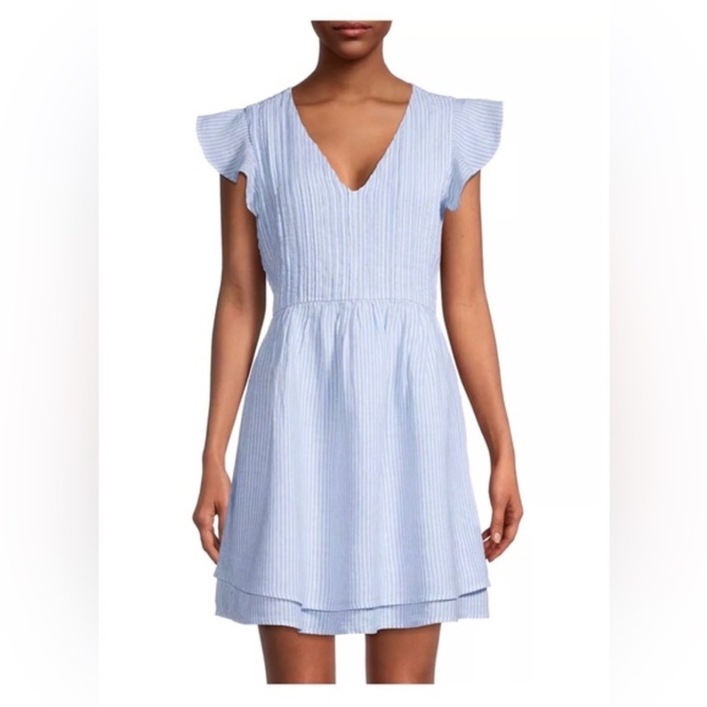 Vineyard Vines Light Blue Striped Mini Dress